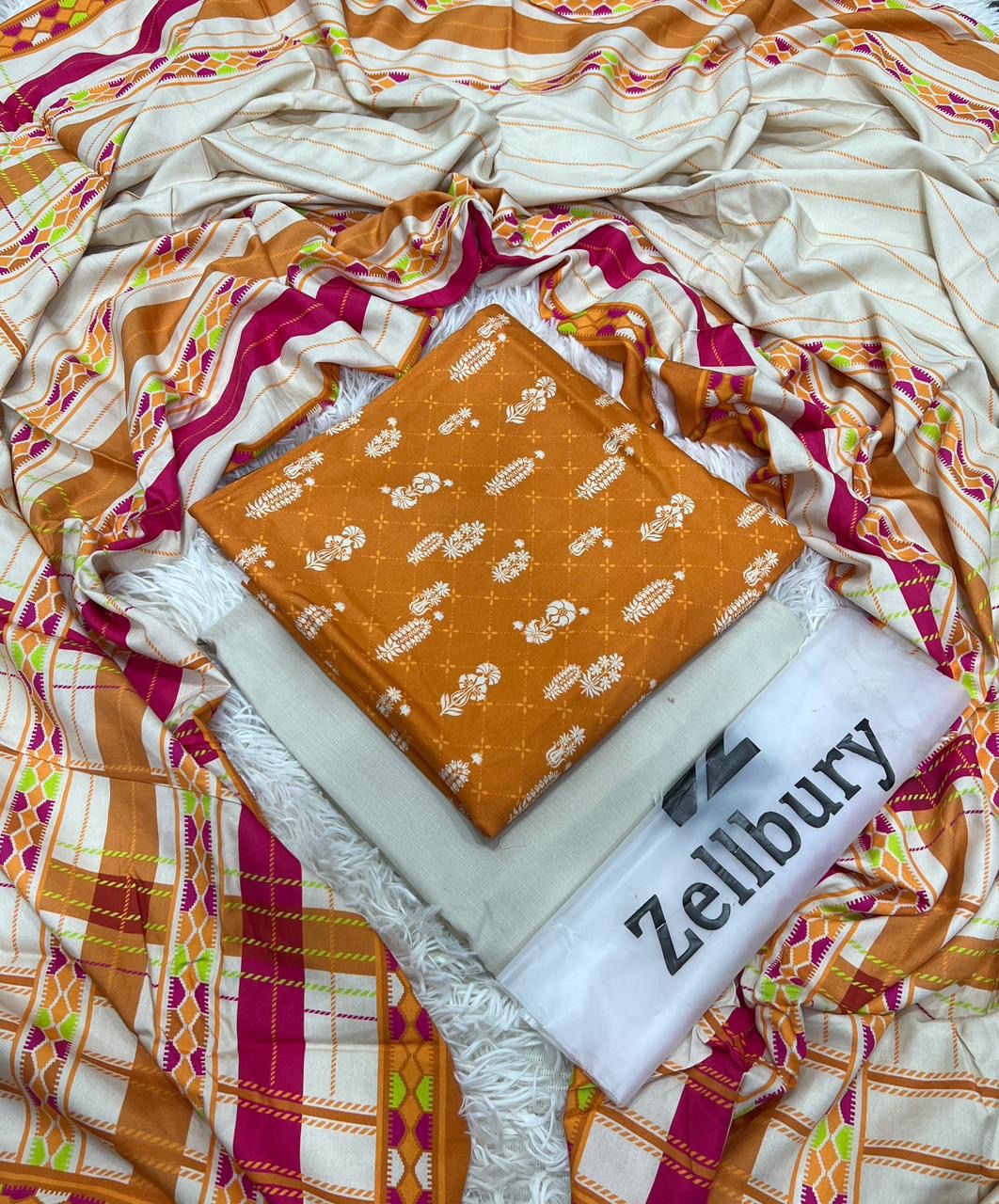 Zelbury Marina 3-Piece Winter Collection 2025 – Printed Marina Suit