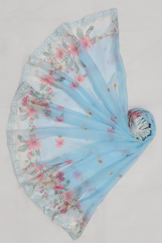 Summer Collection 2026 Lawn 3-Piece Suit – Embroidered Chiffon Dupatta Afrozeh