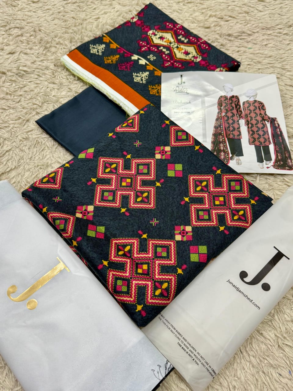 J. Outlet Stock – Original Khaddar Collection 2025 (3-Piece Unstitched Suit)