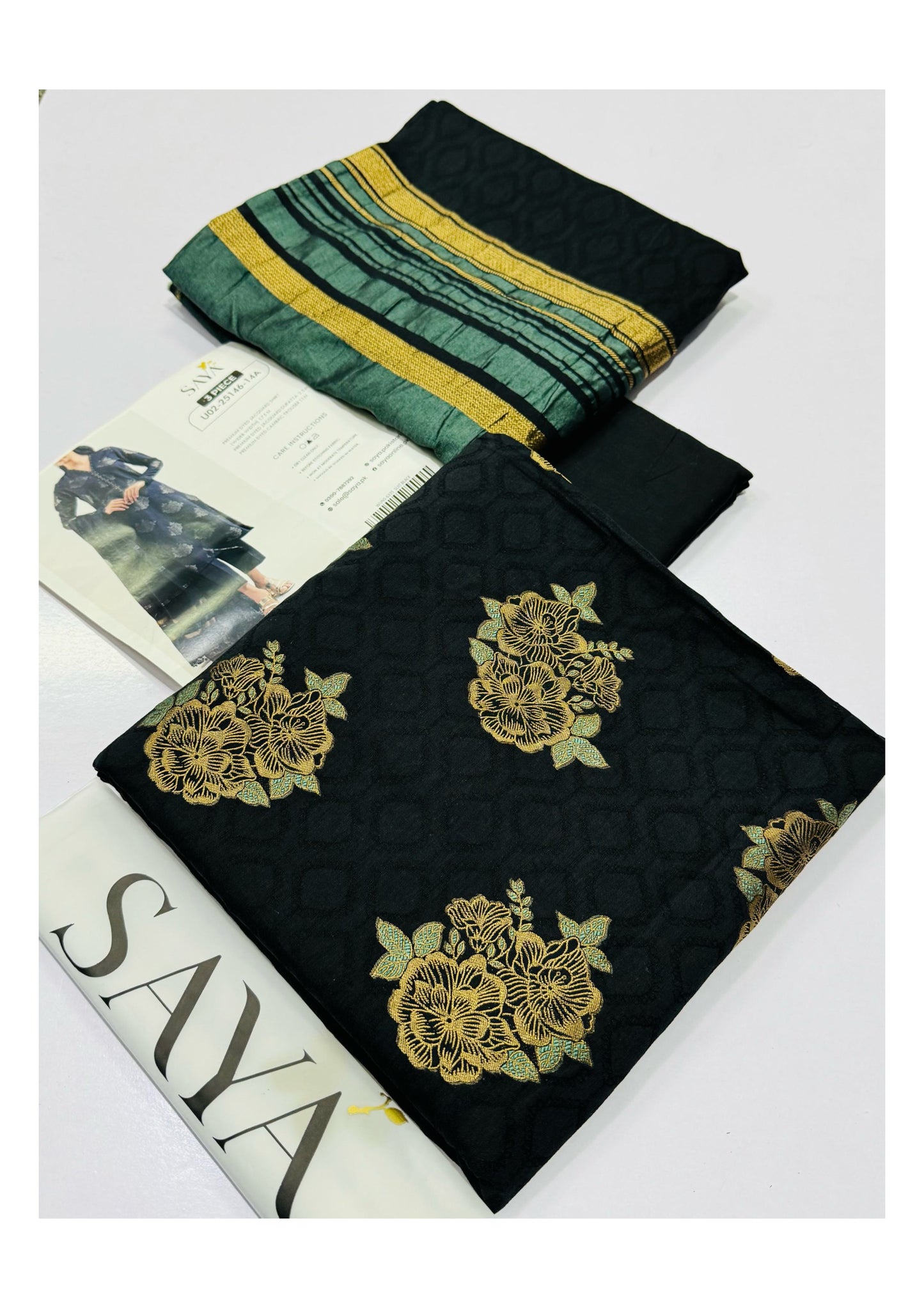 SAYA Jacquard – New Vole Winter Collection 2025 (3-Piece Unstitched Suit)