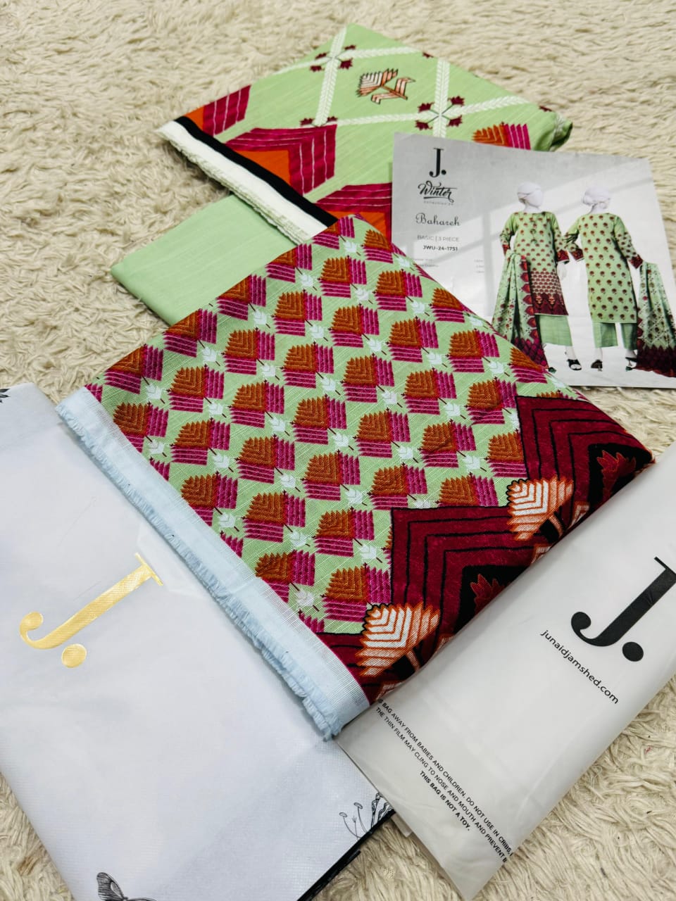 J. Outlet Stock – Original Khaddar Collection 2025 (3-Piece Unstitched Suit)