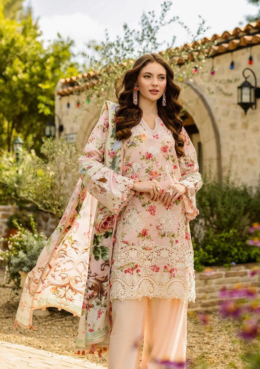 Summer Collection 2026 Lawn 3-Piece Suit – Embroidered swiss voil dupatta Elaf