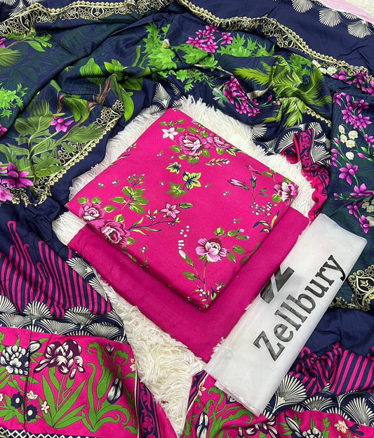 Zelbury Marina 3-Piece Winter Collection 2025 – Printed Marina Suit