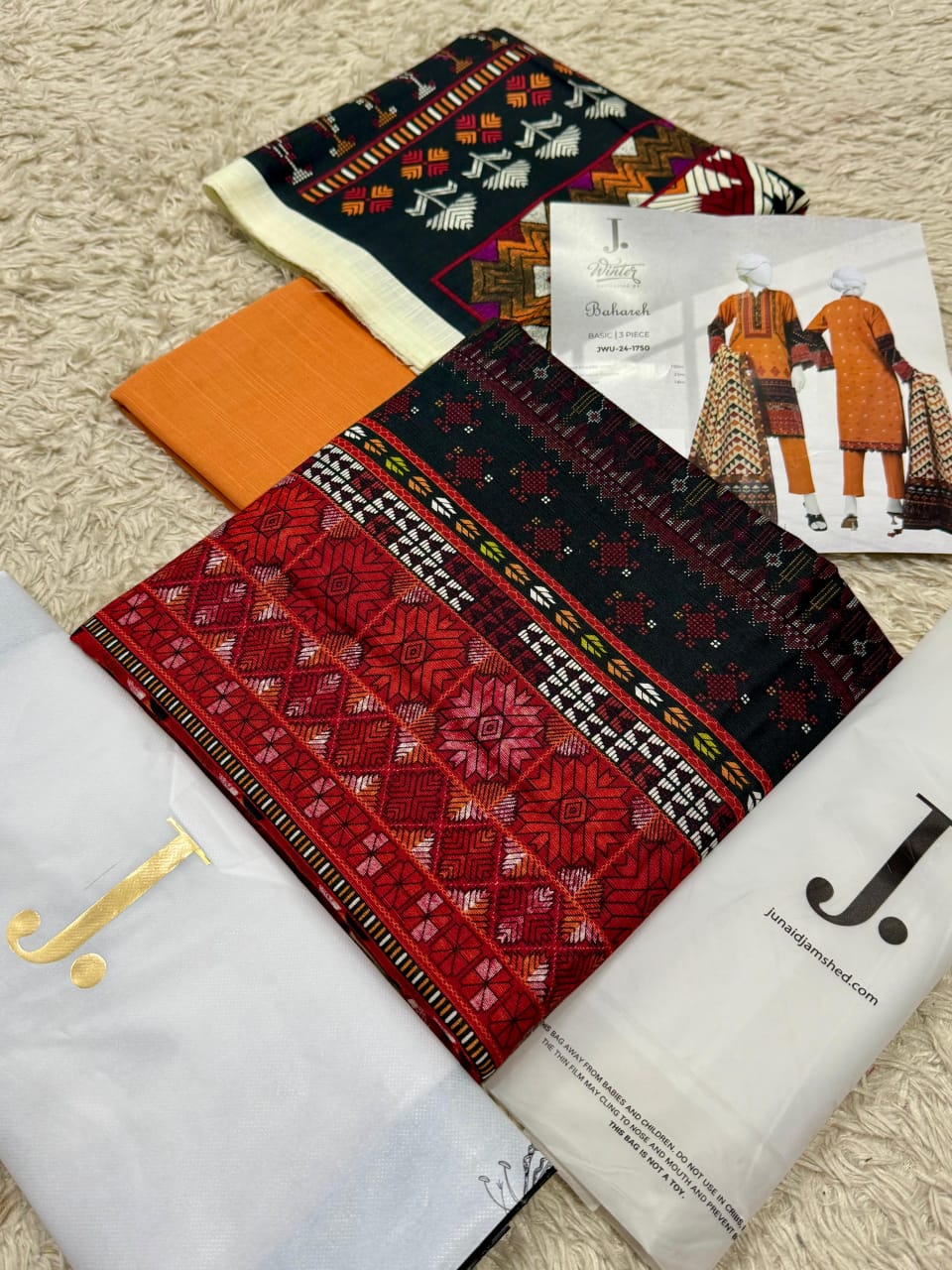 J. Outlet Stock – Original Khaddar Collection 2025 (3-Piece Unstitched Suit)