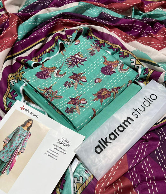 Al Karam 2026 Original Digital Print Lawn 3-Piece Suit – Premium Summer Collection