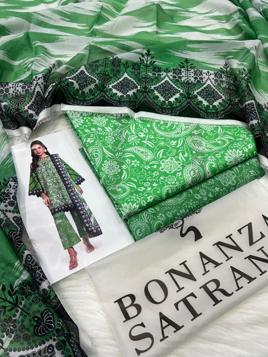 Bonanza Satrangi Lawn 3PC Collection 2026 – Original Outlet Stock
