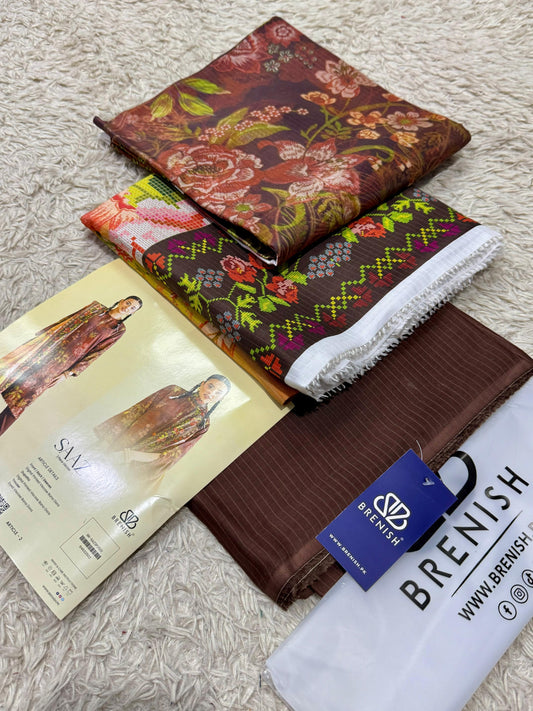 Gull G – Saaz Vole 2025 (3-Piece Unstitched Viscose Linen Suit)