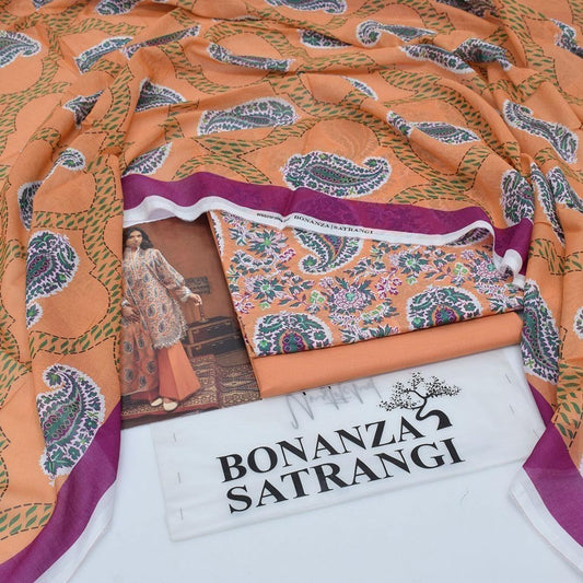 Bonanza Satrangi Lawn 3PC Collection 2026 – Original Outlet Stock