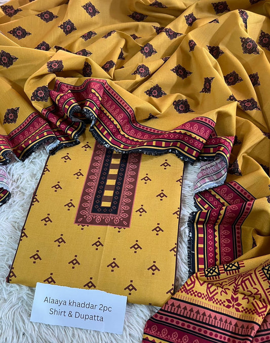 Alaya Khaddar 2-Piece Printed Winter Collection 2025 – Premium Khaddar Suit