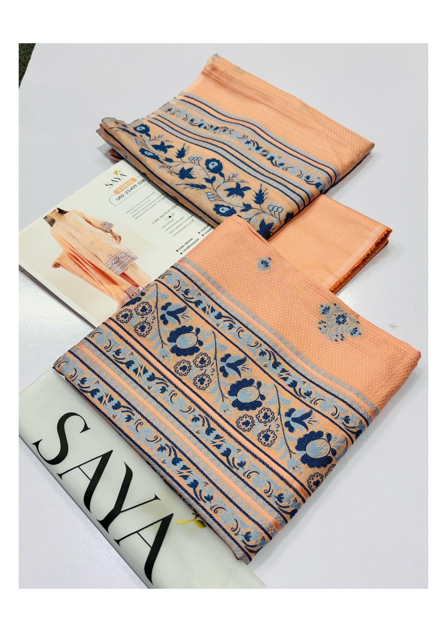 SAYA Jacquard – New Vole Winter Collection 2025 (3-Piece Unstitched Suit)