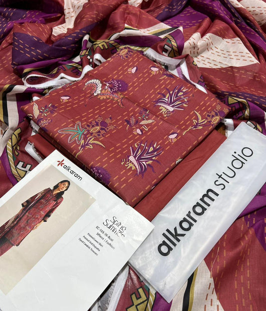 Al Karam 2026 Original Digital Print Lawn 3-Piece Suit – Premium Summer Collection