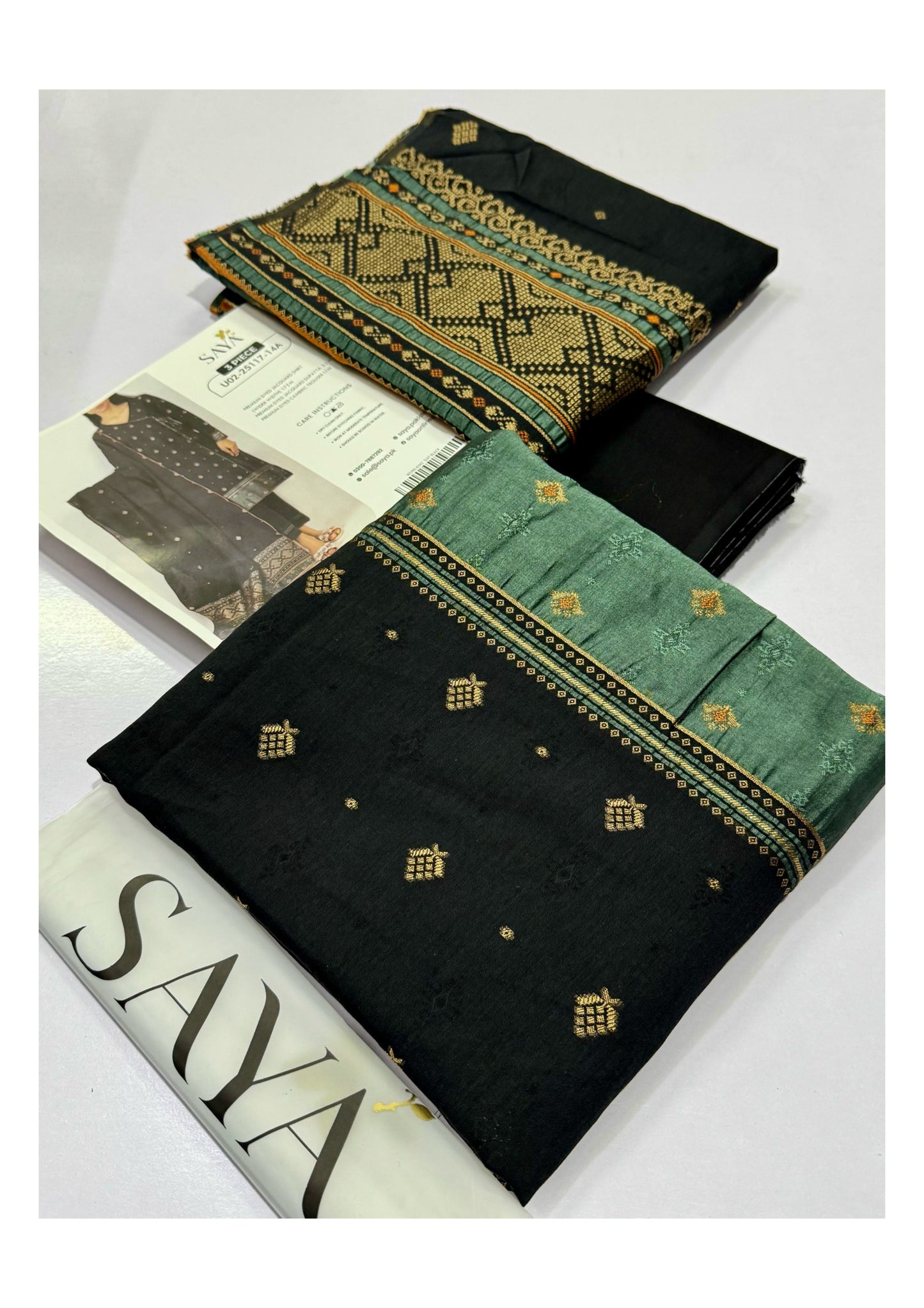 SAYA Jacquard – New Vole Winter Collection 2025 (3-Piece Unstitched Suit)