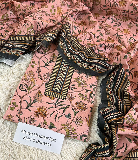 Alaya Khaddar 2-Piece Printed Winter Collection 2025 – Premium Khaddar Suit