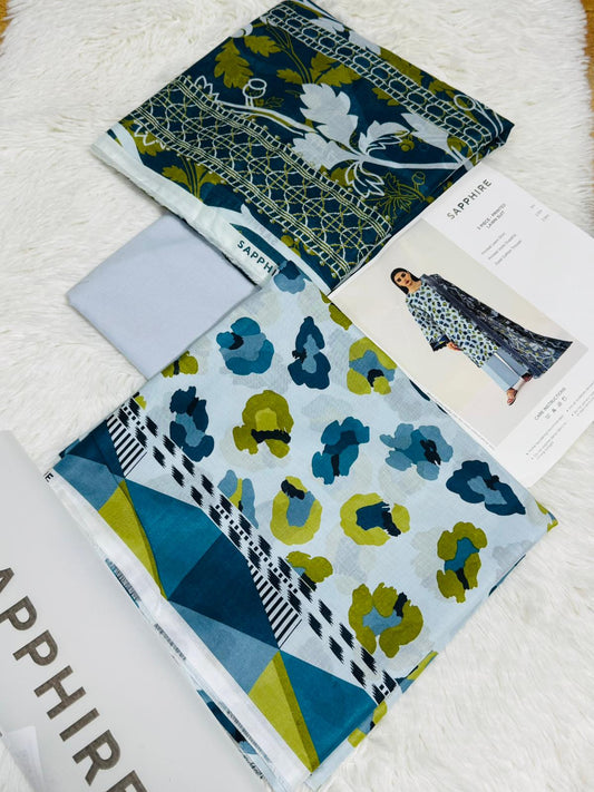 Sapphire Lawn 2026 Vol 1 3-Piece Suit – Printed Lawn Shirt with Dupatta & Trouser