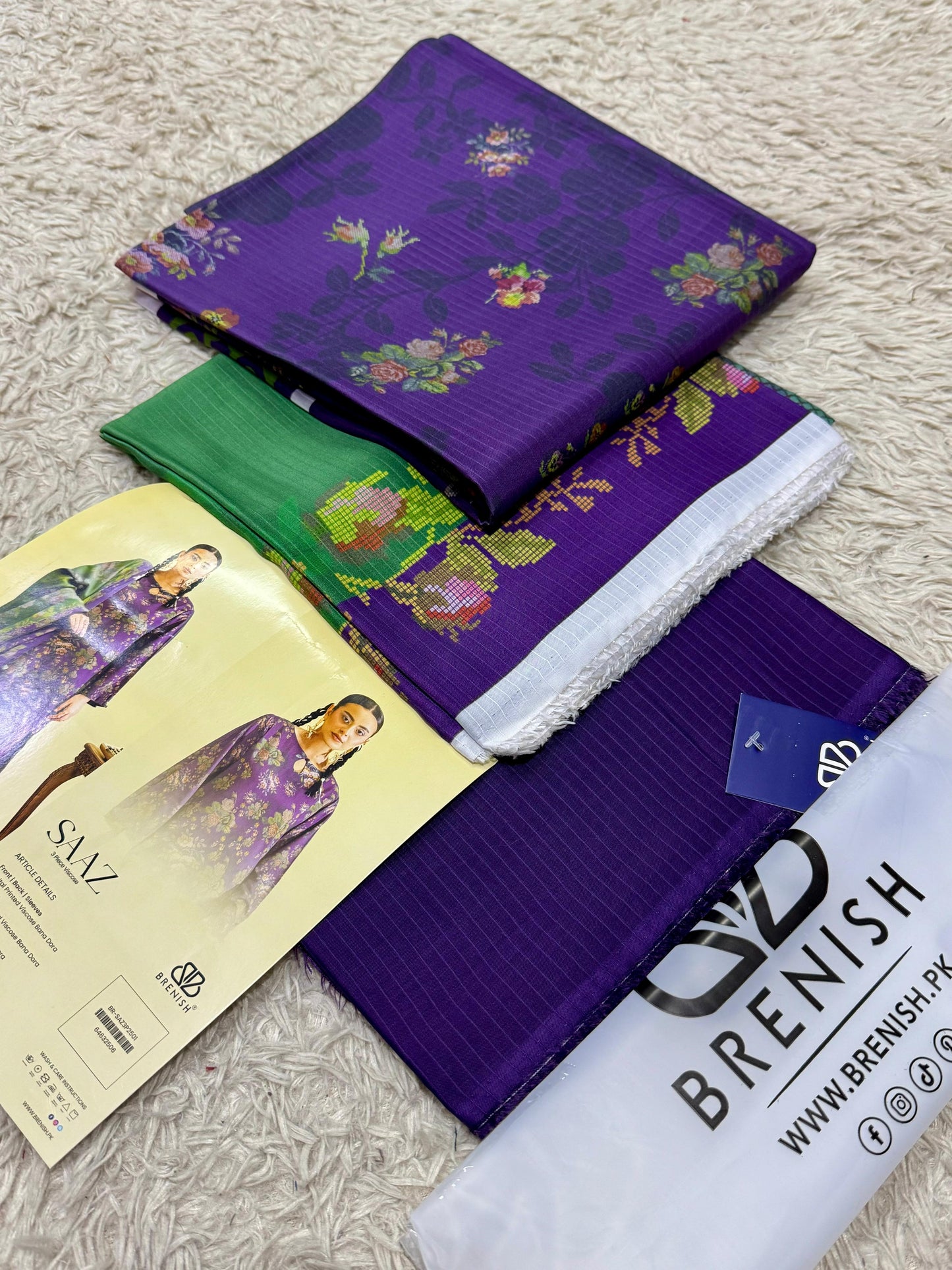 Gull G – Saaz Vole 2025 (3-Piece Unstitched Viscose Linen Suit)