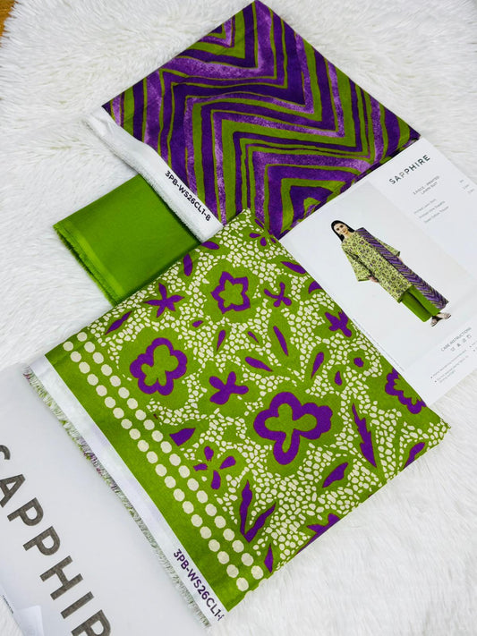 Sapphire Lawn 2026 Vol 1 3-Piece Suit – Printed Lawn Shirt with Dupatta & Trouser