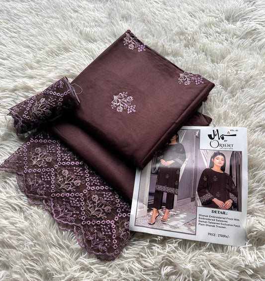 Orient Dhanak Vol–01 | Shumail Embroidered Winter Collection 2025 – Premium 2-Piece Suit