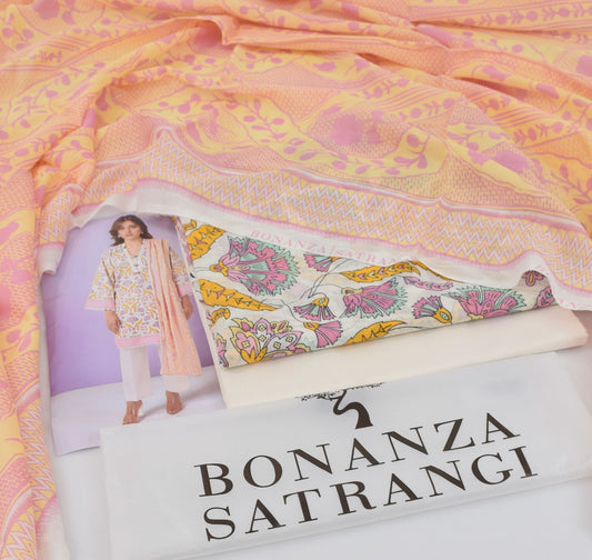 Bonanza Satrangi Lawn 3PC Collection 2026 – Original Outlet Stock