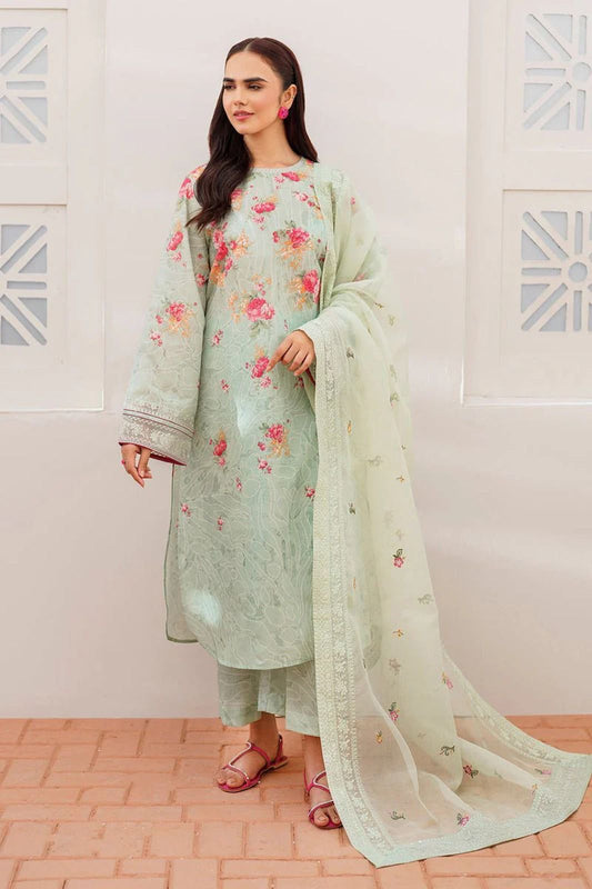 Summer Collection 2026 Lawn 3-Piece Suit – Embroidered Chiffon Dupatta baroque