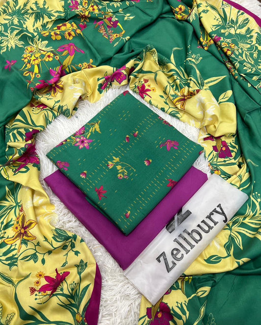 Zelbury Marina 3-Piece Winter Collection 2025 – Printed Marina Suit